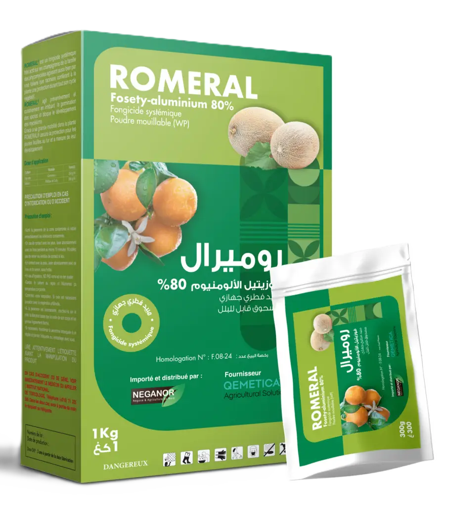 Fongicide Romeral — Fosétyl-Aluminium 80% — distribué par NEGANOR